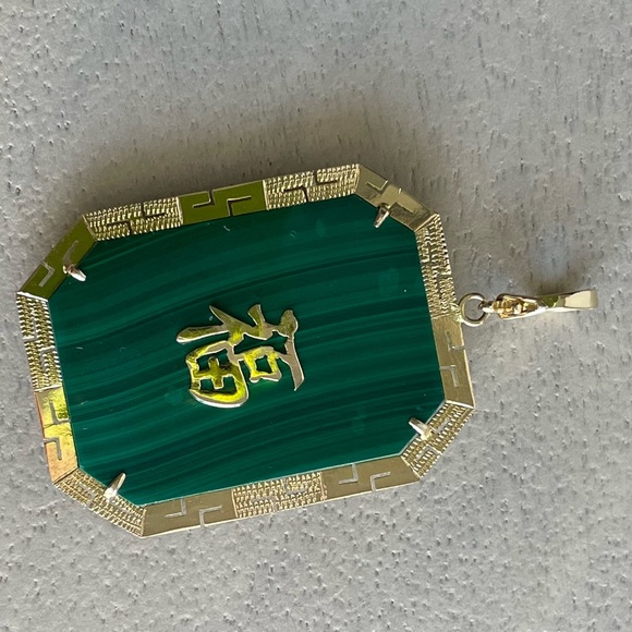 🐲14K Solid Gold Lucky Dragon🐲 Malachite, Opal, Onyx, Ruby, Lapis Charm Pendant - Picture 8 of 9